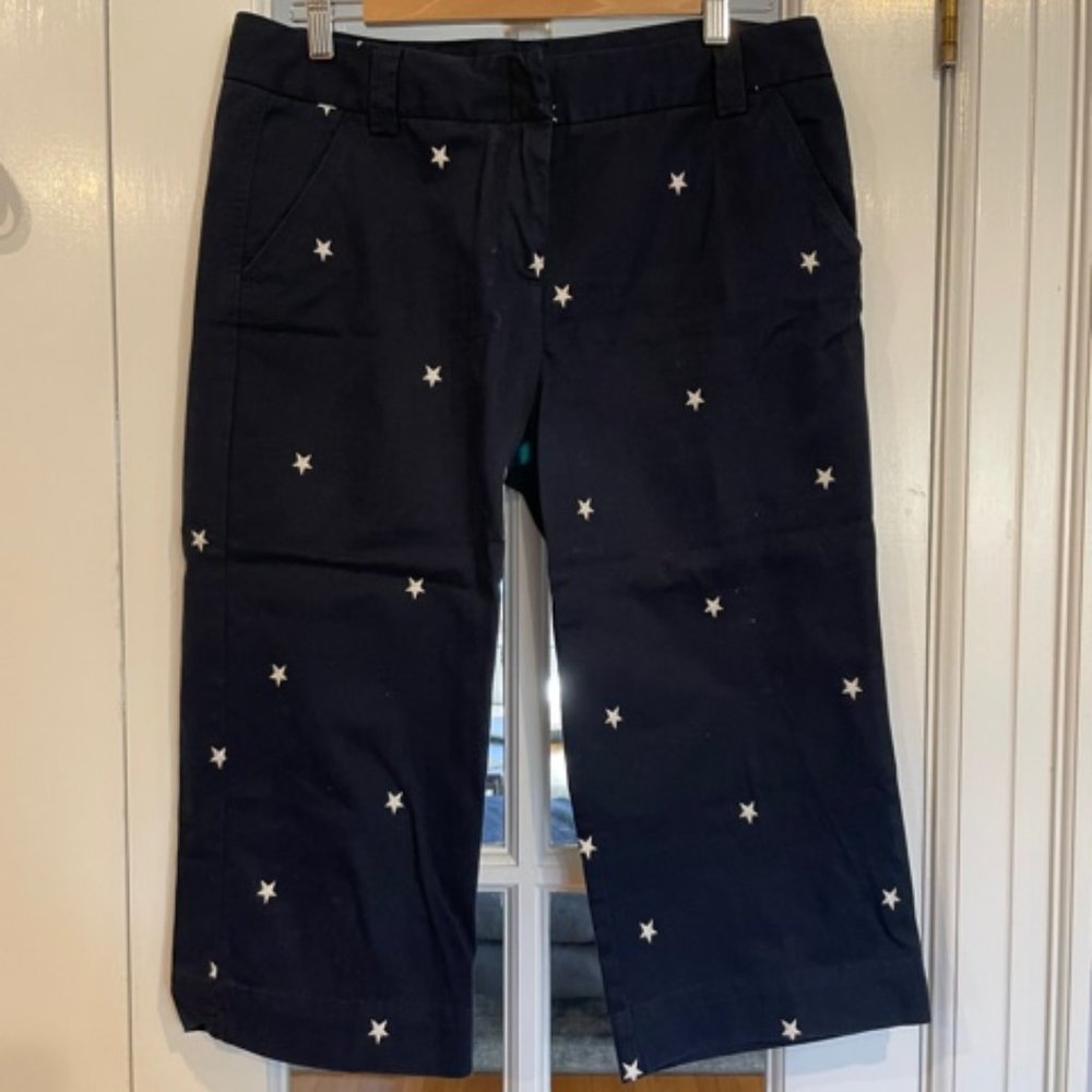 J.Crew cropped star pants, size 10